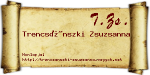 Trencsánszki Zsuzsanna névjegykártya